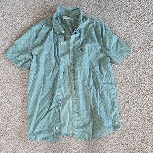 Abercrombie Kids Teal Patterned Button Down Shirt